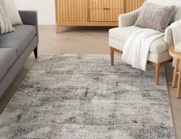 Abstract PET rug in a living room